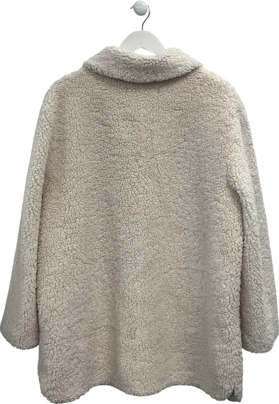 ZARA Cream Faux Sherling Coat UK L