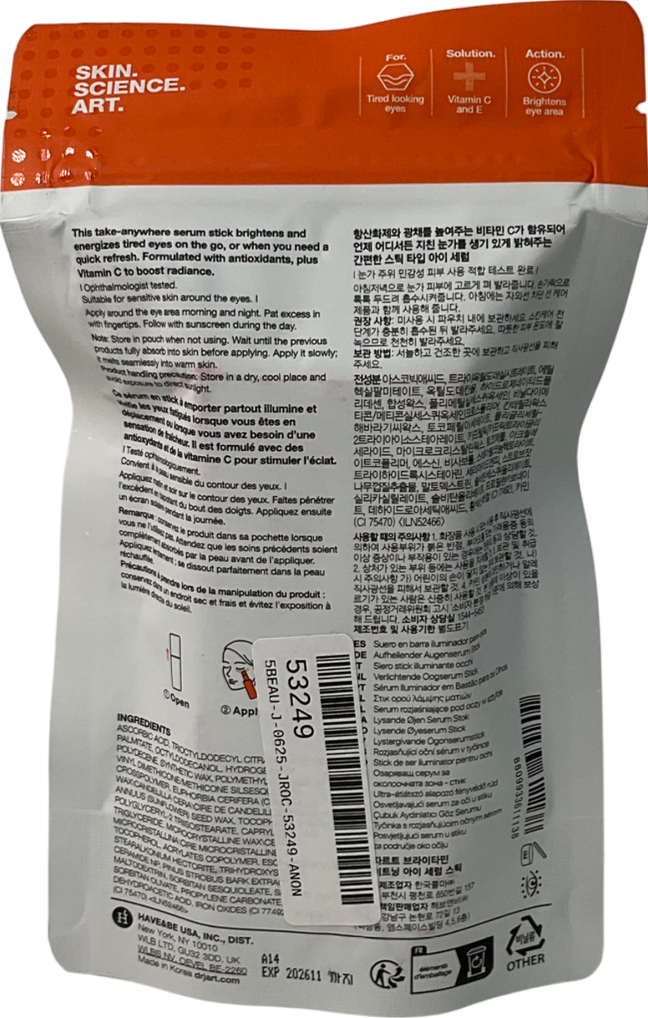 DR JART+ Brightamin Brightening Eye Serum Stick 3.6g