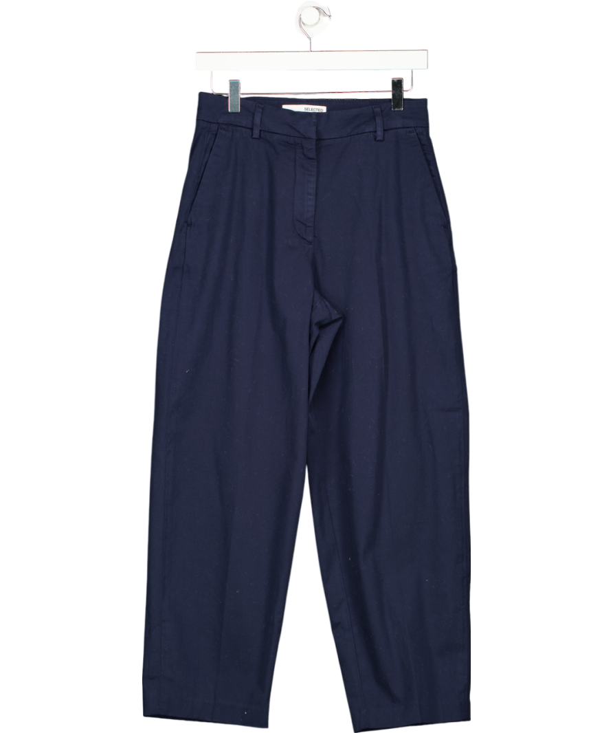 Selected Femme Blue Merla High Waisted Extra Wide Pant UK 8