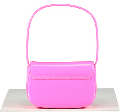 Diesel Pink 1dr logo Leather Shoulder Bag