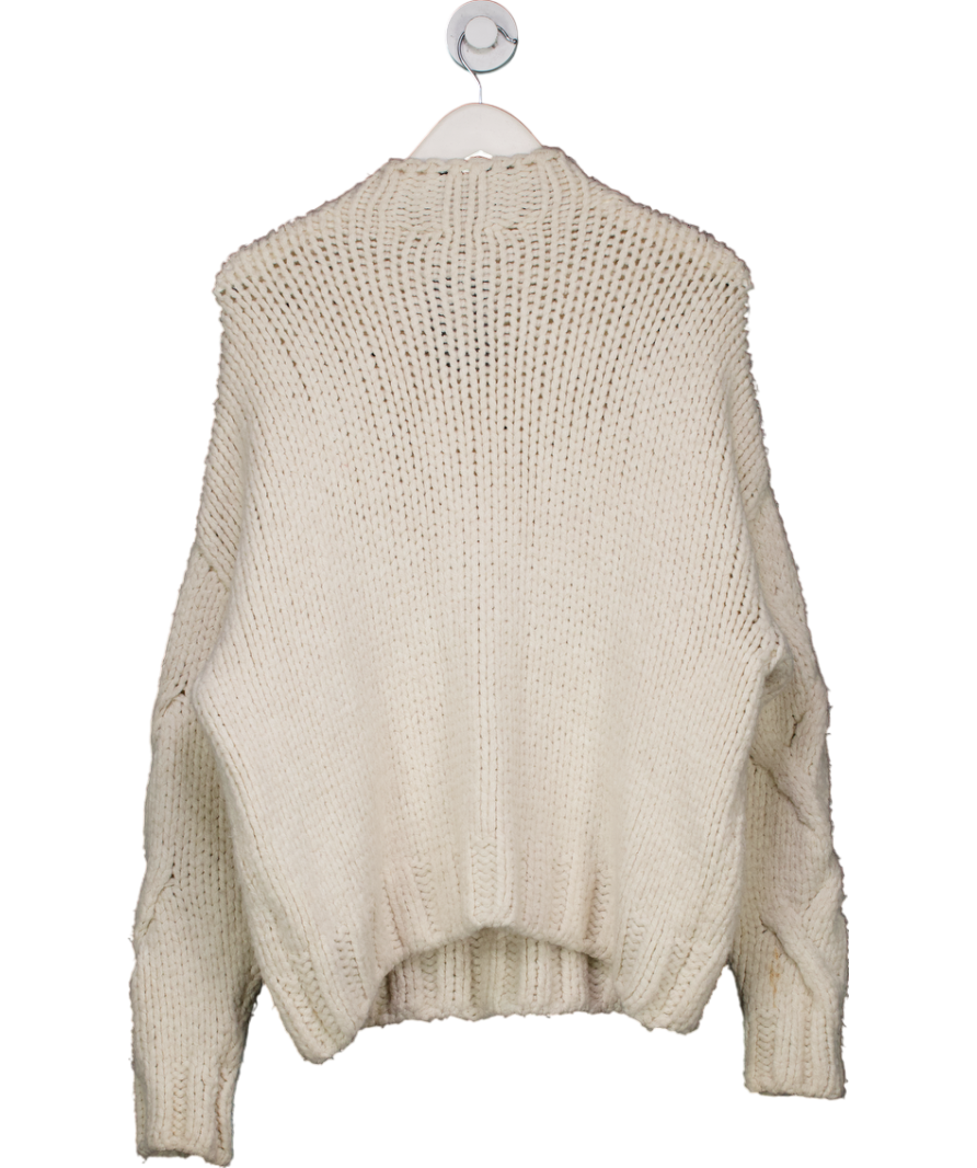 ZARA Cream Chunky Knit Sweater UK S