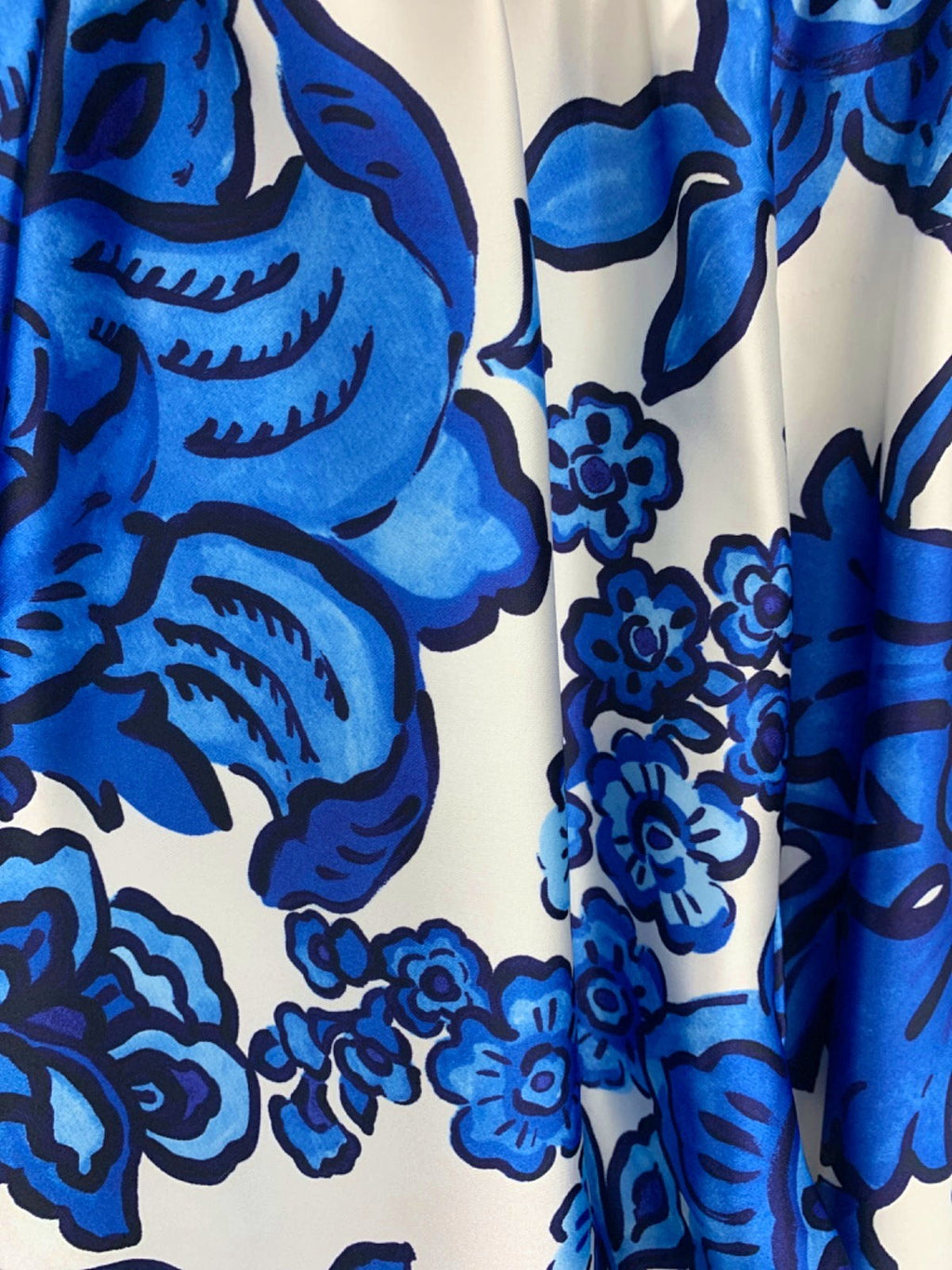 Mango Blue/White Floral Pants UK M