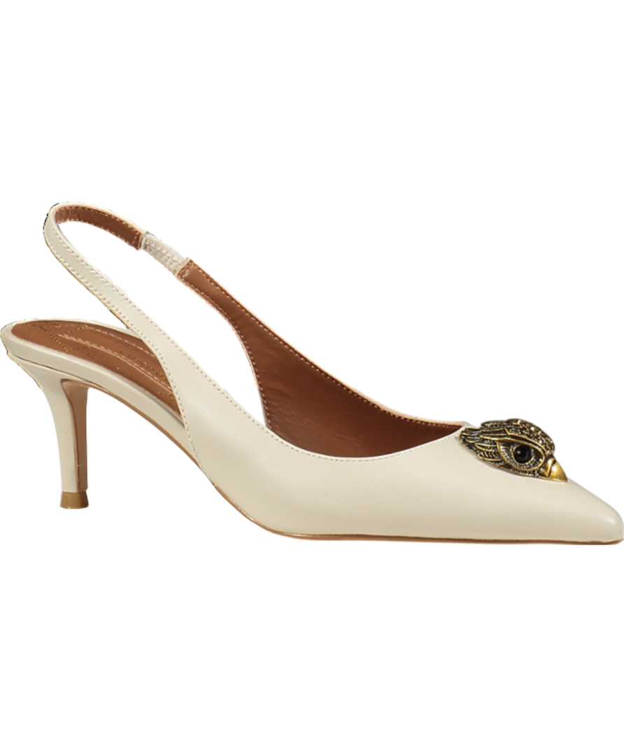 Kurt Geiger Cream Belgravia Sling Back Heel UK 3 EU 36 👠