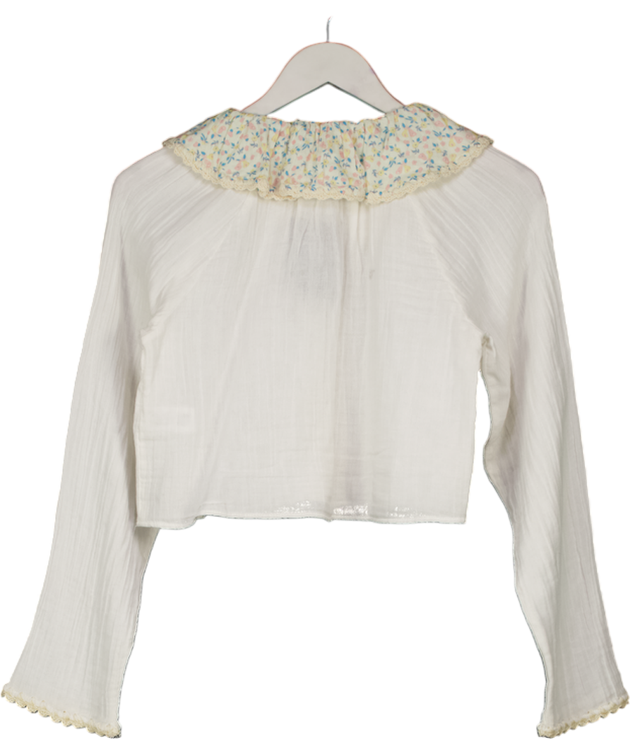 ZARA X Sea New York  Cream Floral Collar Blouse 13 Years