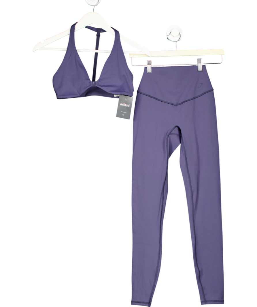 gymshark Blue Elevate Sports Bra And Leggings 2.0 UK XS/S