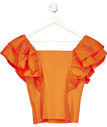 Sunday in Brooklyn Orange Sunday In Brooklyn Ruffle Sleeve Top UK S