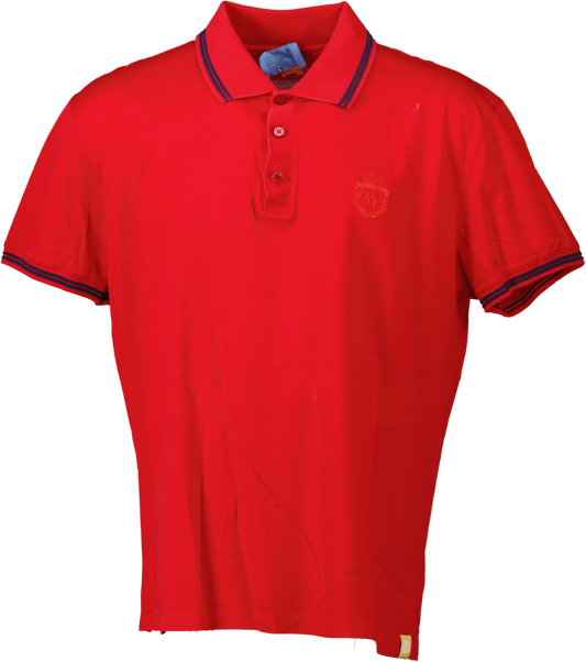 Billionaire Red Embroidered Crest Logo Polo Shirt UK 4XL