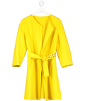 Pinko Yellow Longline Belted Coat UK M