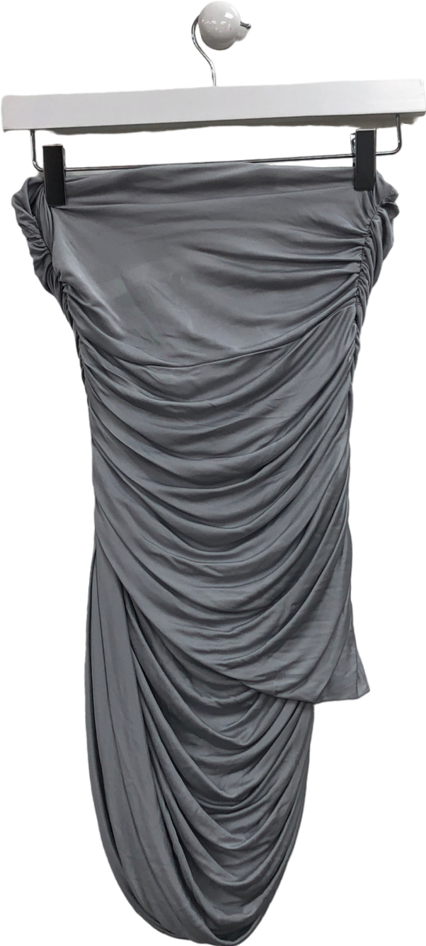 Gauge81 Grey Talsi Plunge Strapless miniDress UK XS