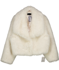 ASOS Cream Cropped Faux Fur Jacket UK L