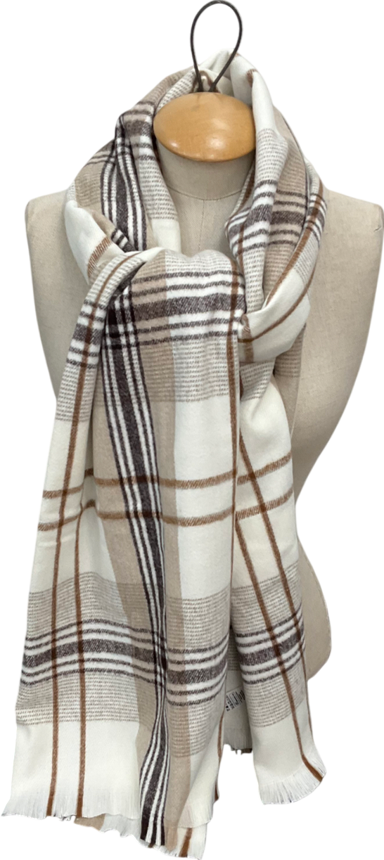 ASOS Beige Check Scarf One Size