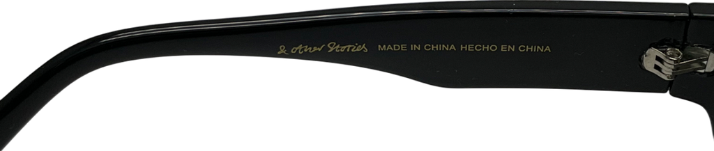 & Other Stories Black Oval Cat Eye Sunglasses One Size