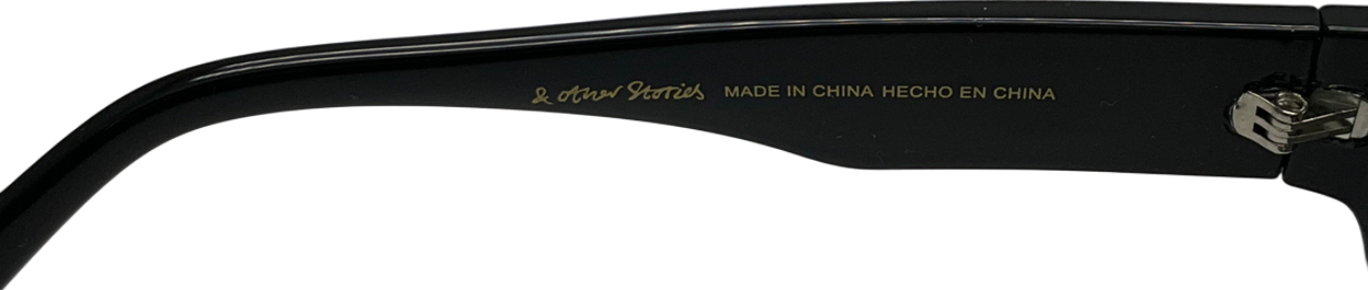 & Other Stories Black Oval Cat Eye Sunglasses One Size