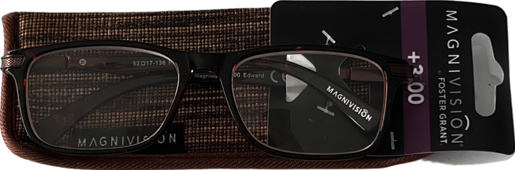 magnivision Edward Lenses Reading Glasses +3 Brown