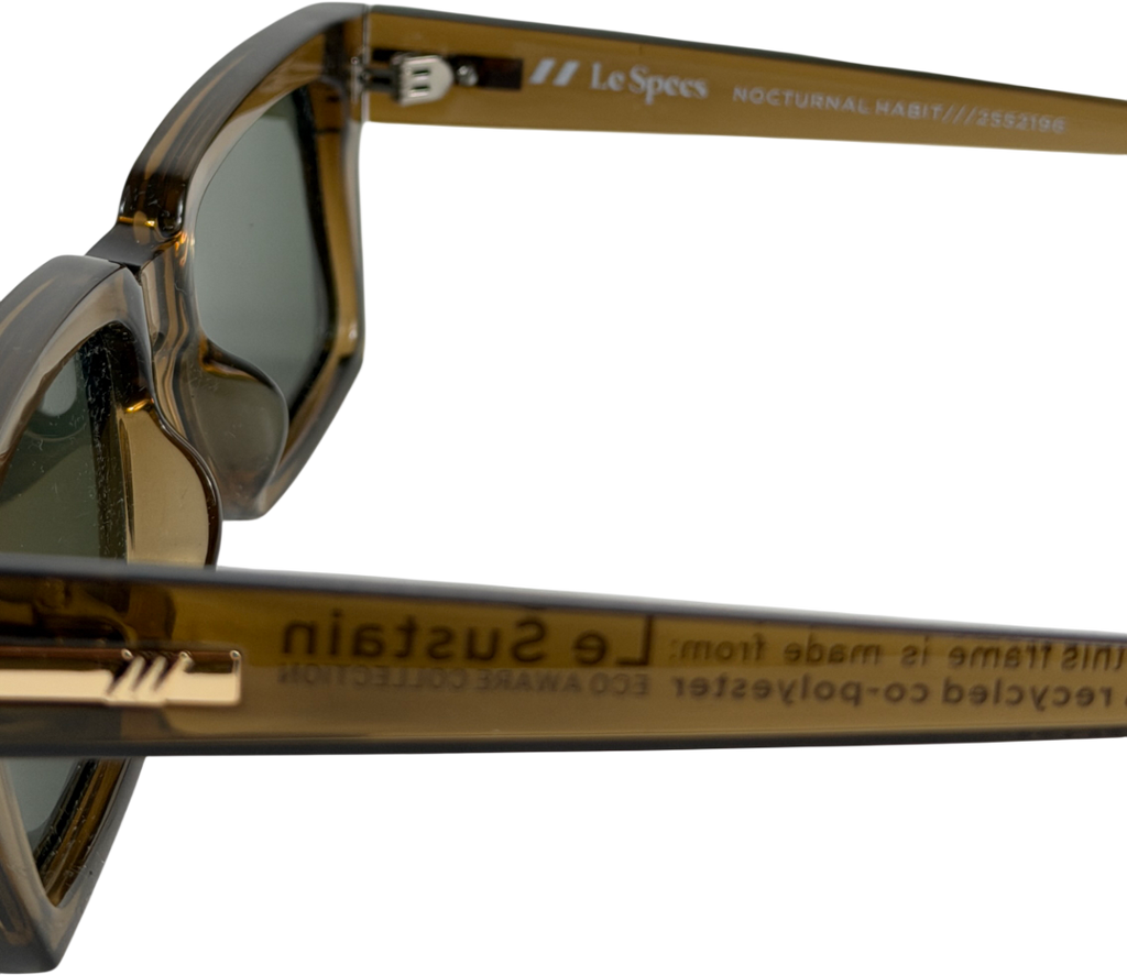 LE SPECS Brown Nocturnal Habit Umber Polarised Sunglasses