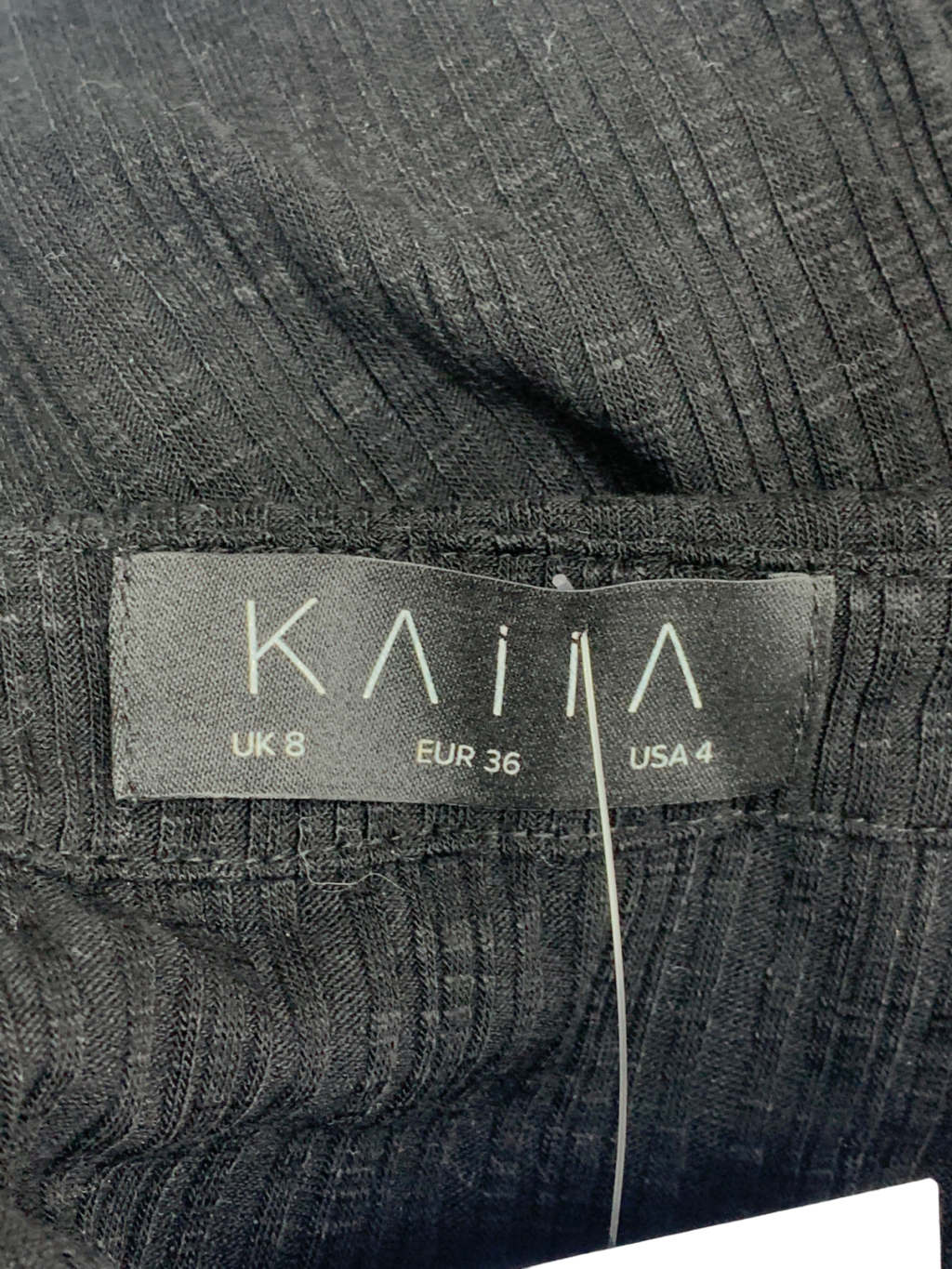 Kaiia the label Black Long Sleeved Crop Top UK 8