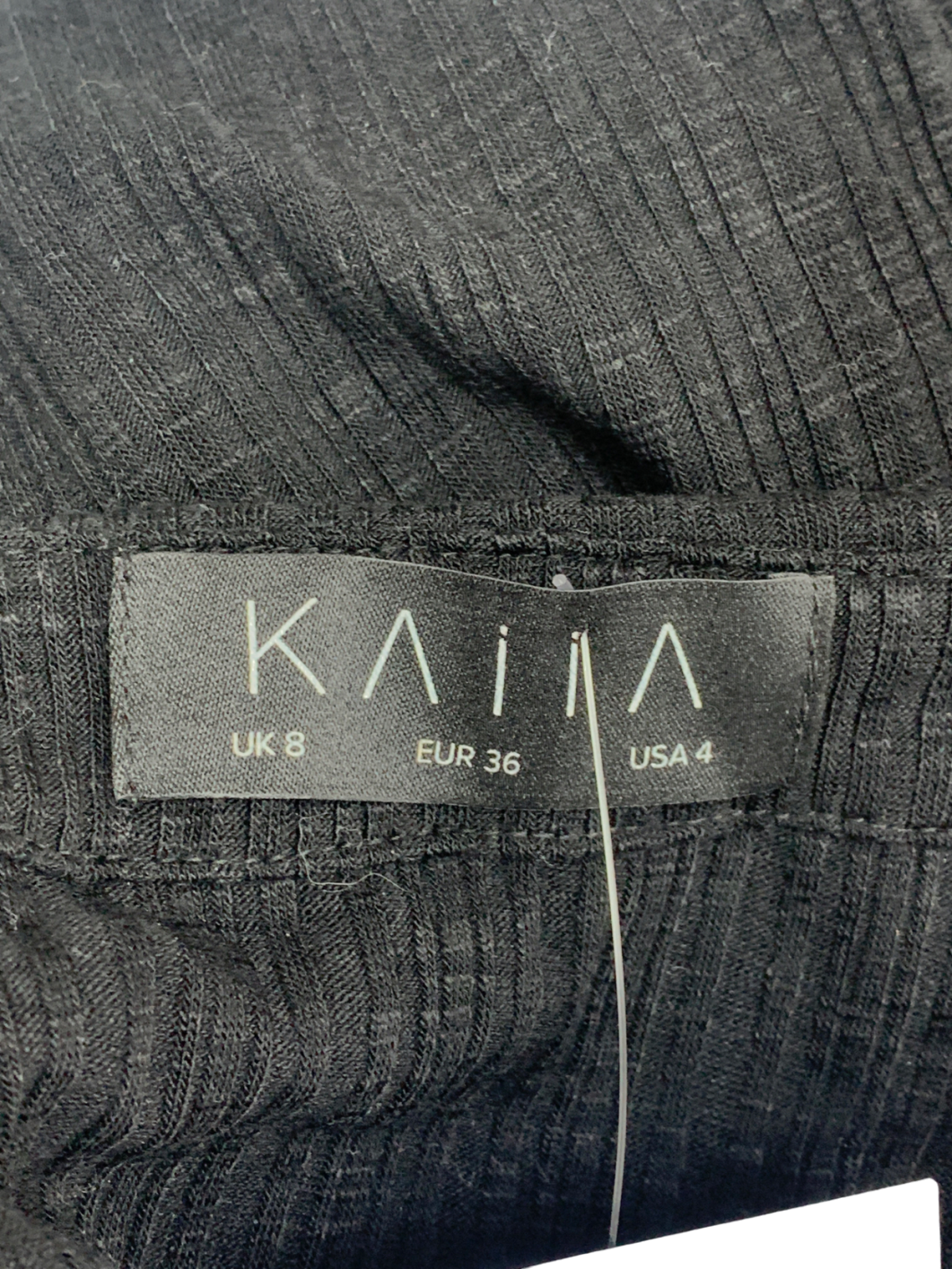 Kaiia the label Black Long Sleeved Crop Top UK 8