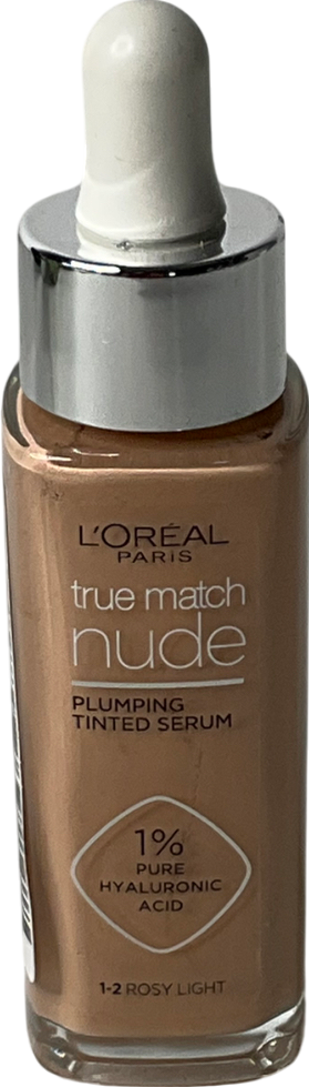 loreal True Match Nude Plumping Tinted Serum Shade 1-2 Rosy Light 30ml