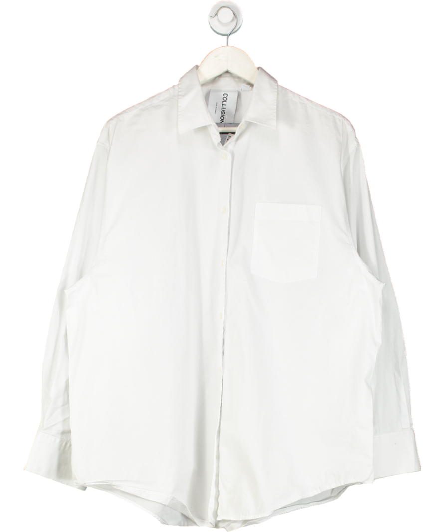 Collusion White Oversized Shirt UK 10