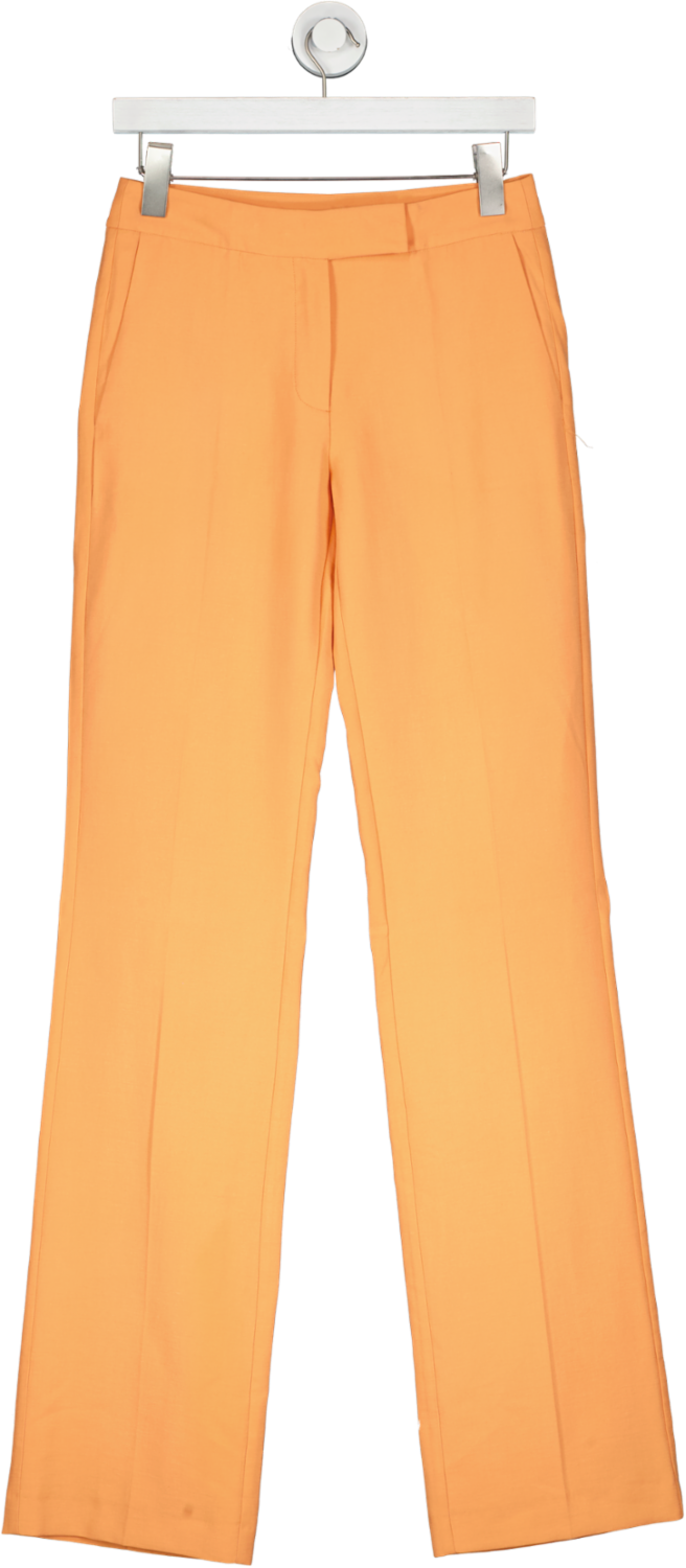 The Andamane Orange Gaia Flared Tailored Trousers UK XXS