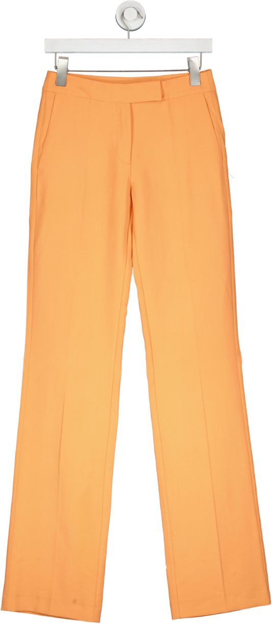 The Andamane Orange Gaia Flared Tailored Trousers UK XXS