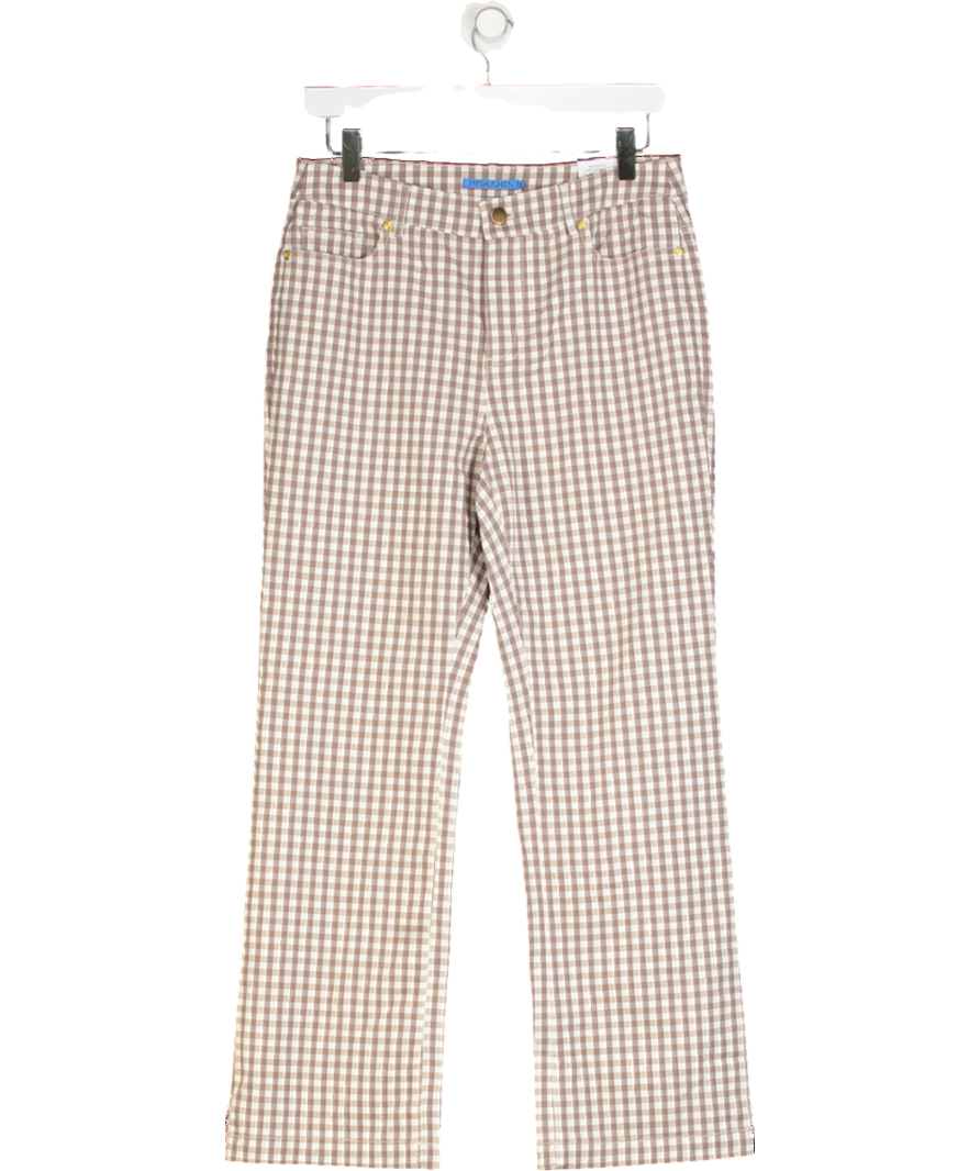 J.McLaughlin Brown Dakota Gingham Trousers UK 8