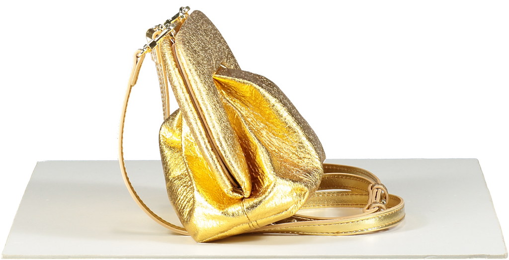 THEMOIRE Metallic Mini Gea Clutch Bag - Gold
