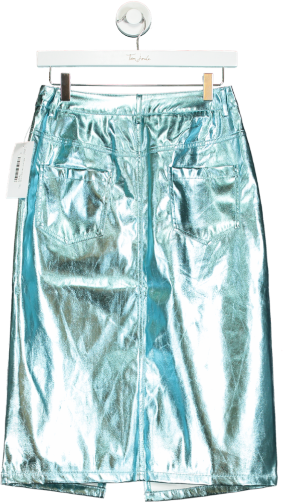 AMYLYNN Sky Blue Lupe Midi Skirt with CF Slit UK S