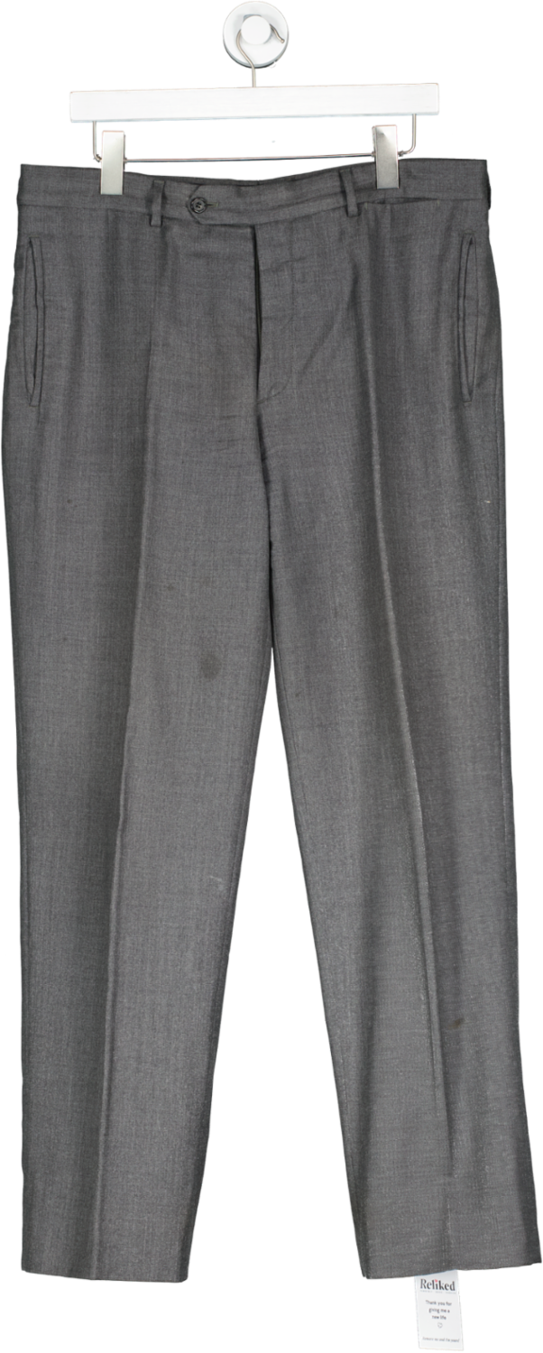 Prada Grey 100% Virgin Wool Trousers W36