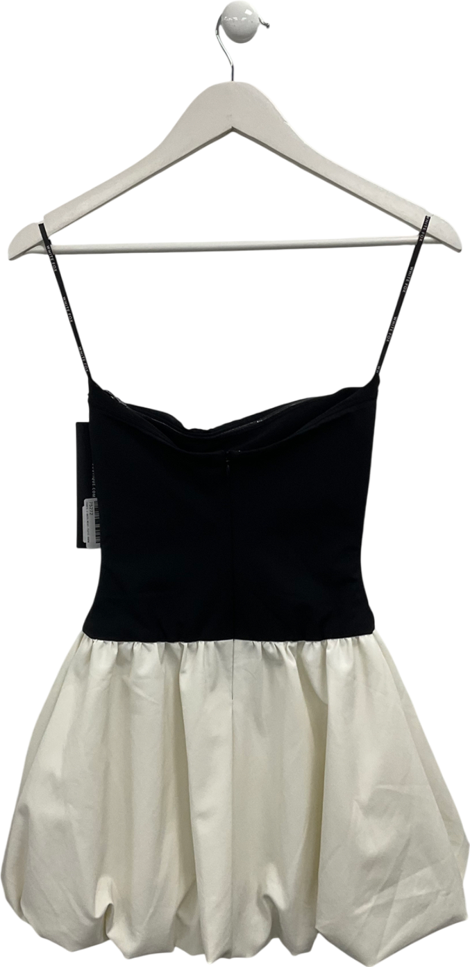 White Fox Black / Ivory  Diamond Dust Mini Dress UK XS