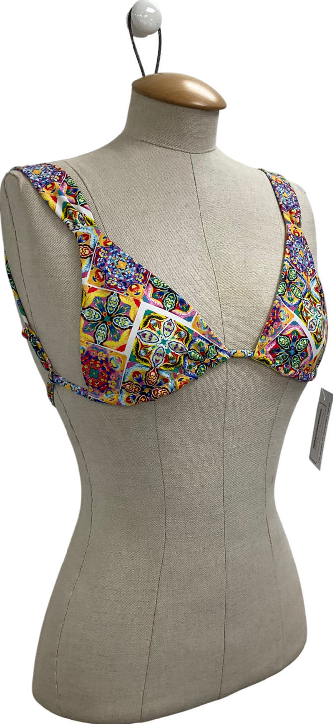 Seacycle Multicoloured Sicily Triangle Bikini Top UK XS