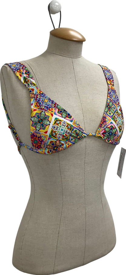 Seacycle Multicoloured Sicily Triangle Bikini Top UK XS