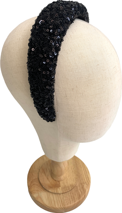 Arket Black Sequin Headband One Size