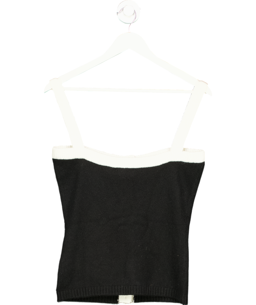 Cloeys Cashmere Tank Top Black & White UK XS
