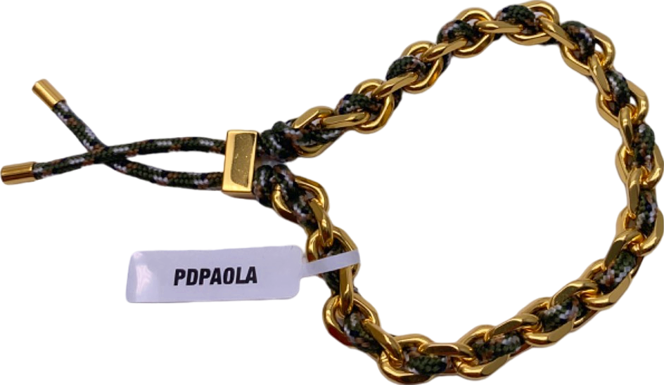 PDPAOLA Gold and Green Knot Bracelet