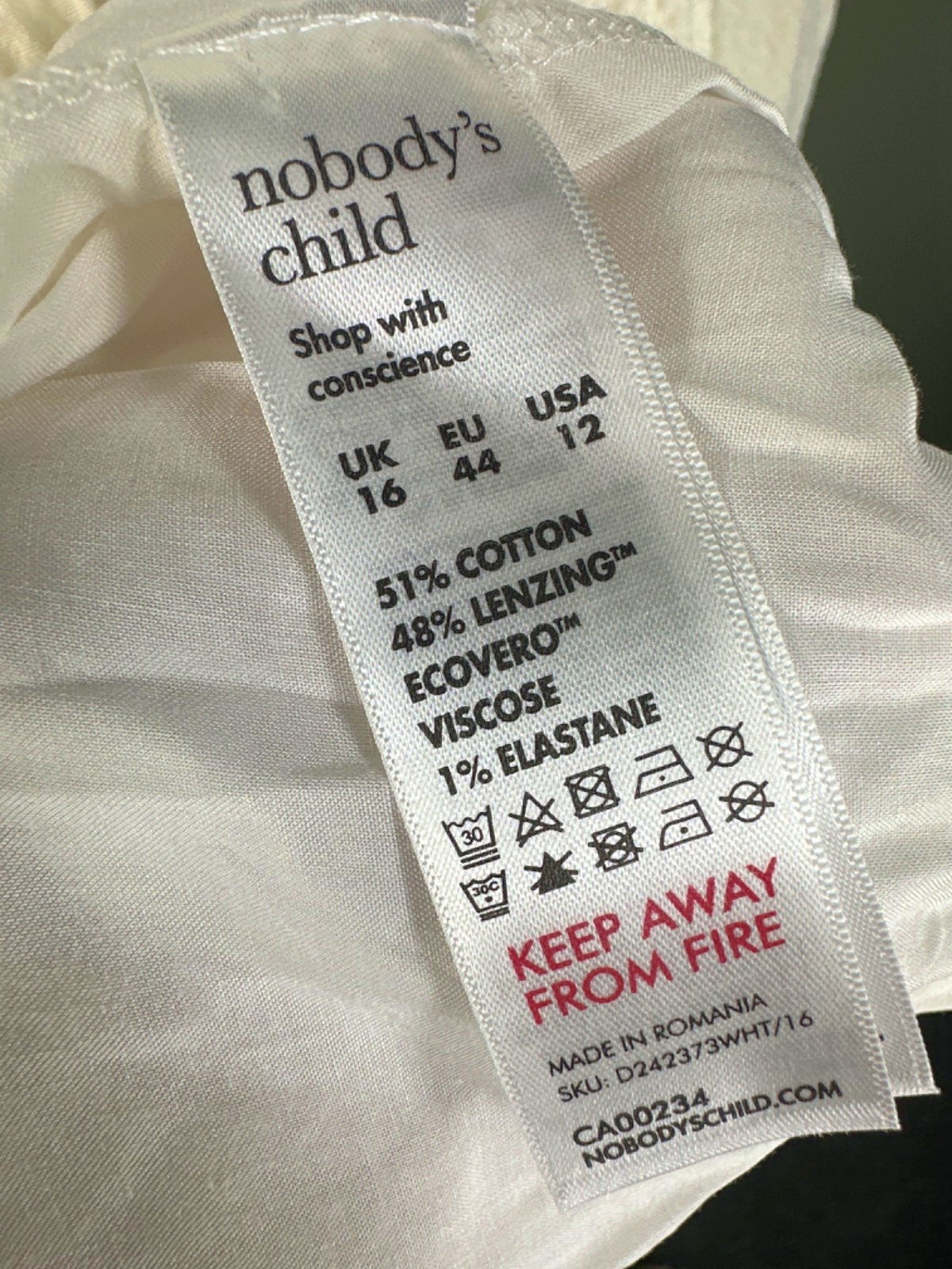 Nobody's Child Cream Tiered Midi Dress UK 16