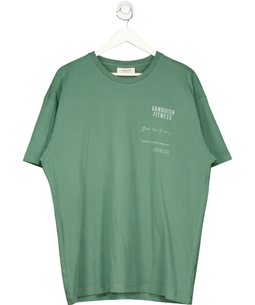 Vanquish Green Better Than Yesterday Oversized T Shirt UK M