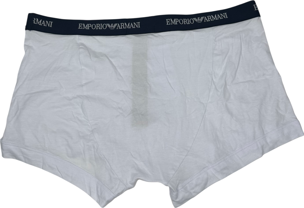 Emporio Armani White Logo Boxers UK XL