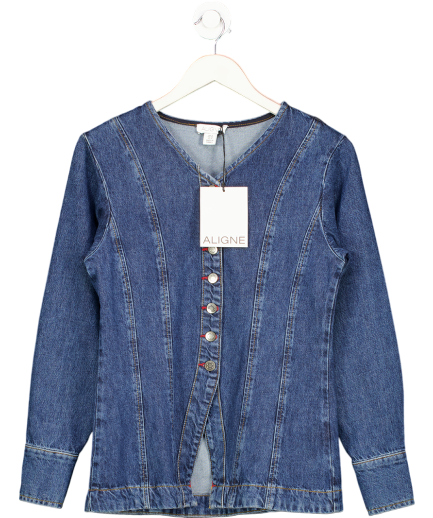 Aligne Mid Blue Audrey Denim Shirt UK 8