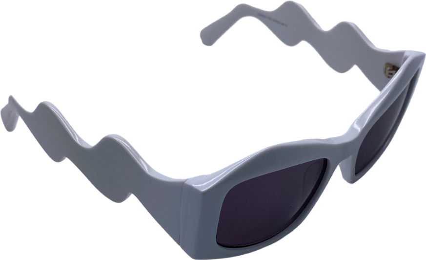 GCDS White Wave Temple Sunglasses One Size