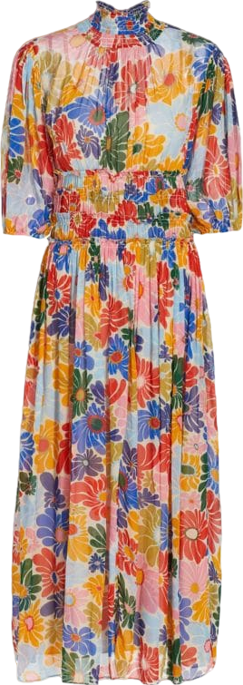 Farm Rio Multicoloured Sunny Daisy Sand Maxi Dress UK XL