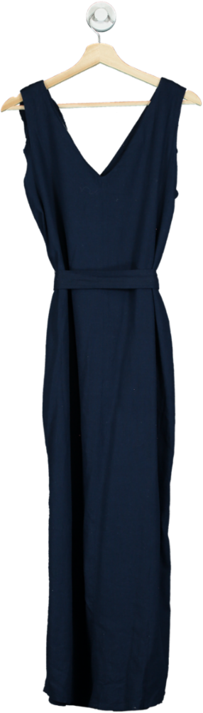 Threadbare Navy Ladies Button Midi Dress Lucy UK 12