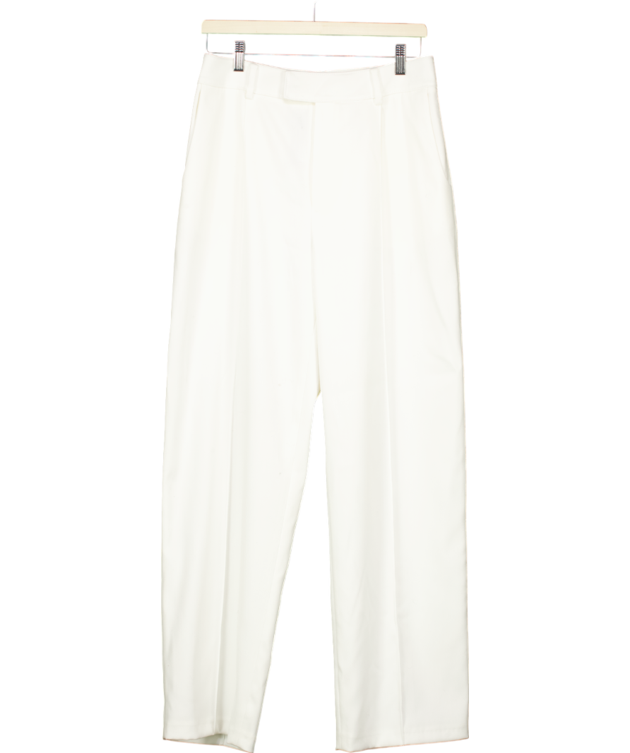 House of CB White Hayden Wide Leg Tailored Trousers UK M