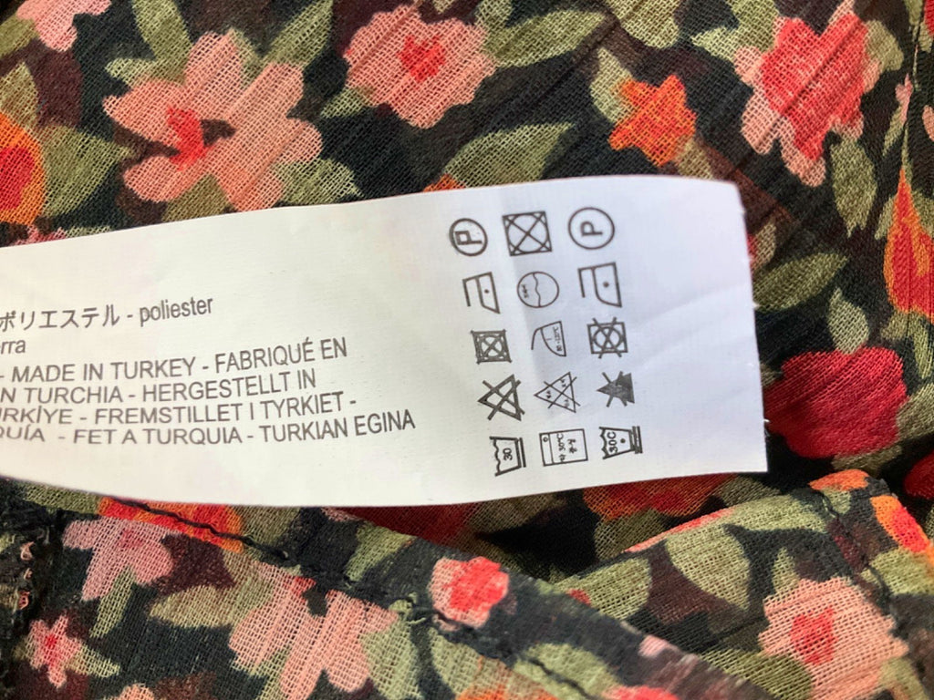 Zara Red Floral Blouse UK M