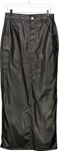 ASOS Black Faux Leather Seam Detail Maxi Skirt UK S