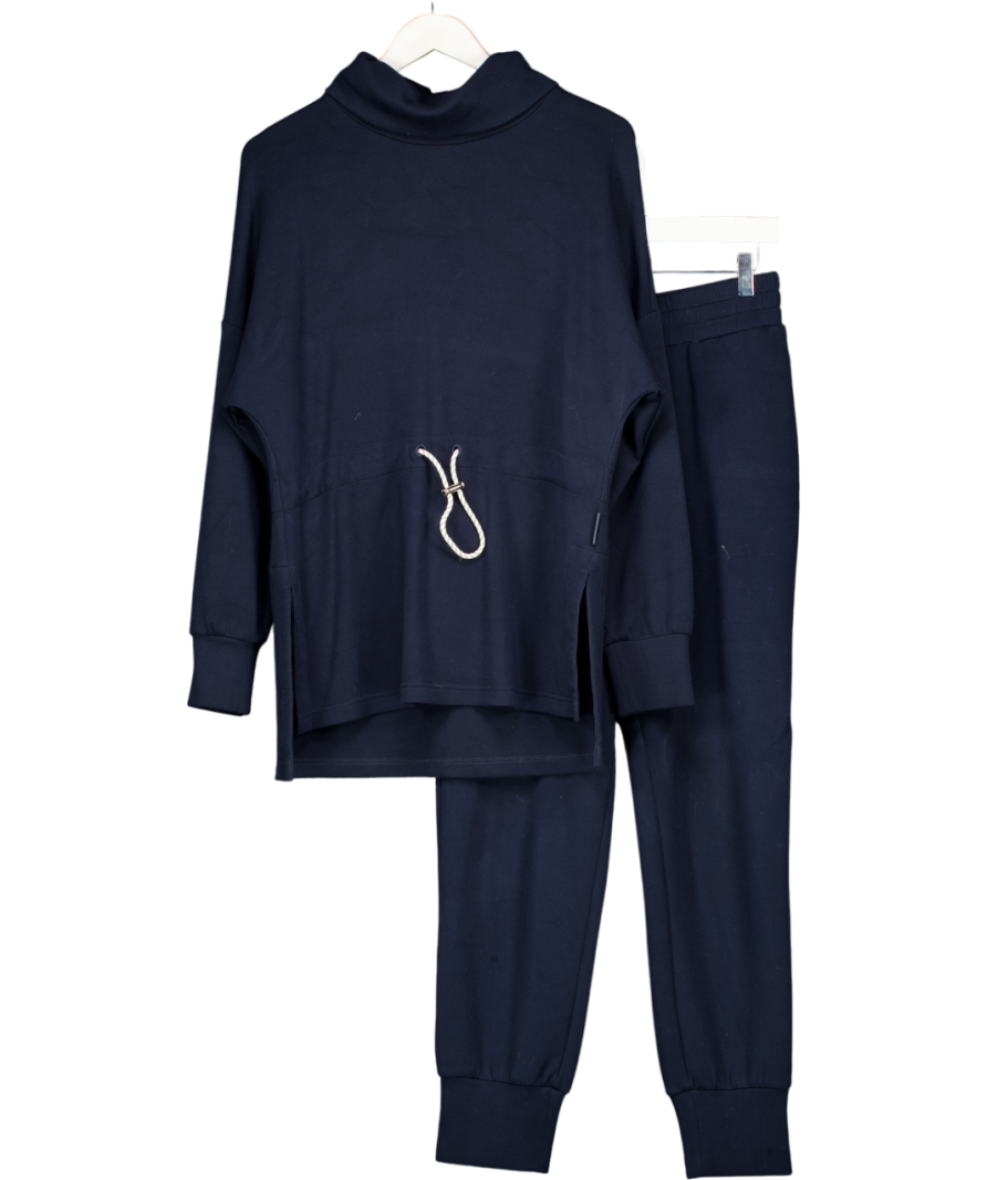 VARLEY 2-piece Navy Blue Doublesoft Freya Sweat Top And Slim Cuff Joggers 27.5 Set UK M
