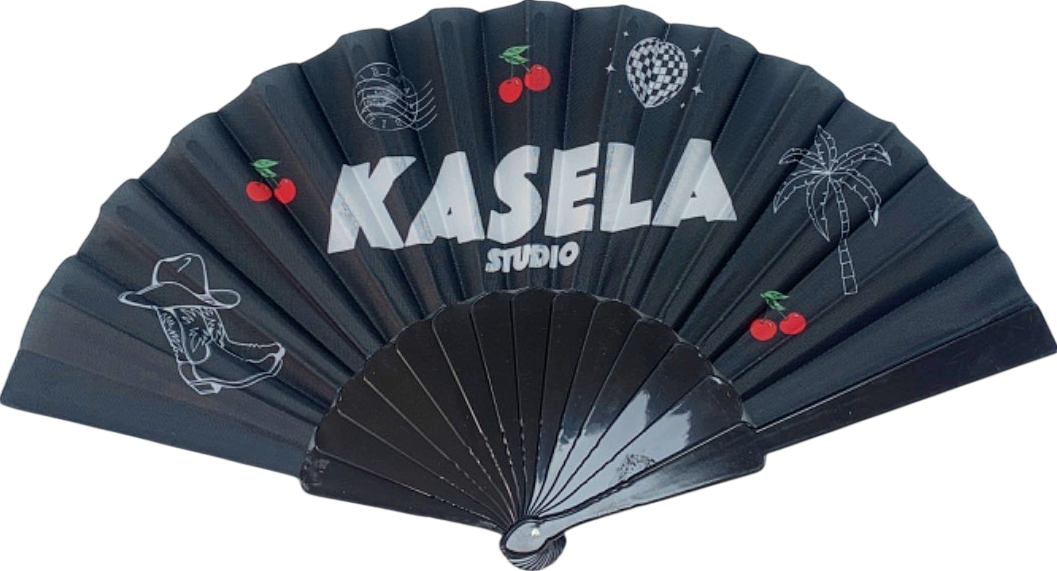 Kasela Studio Black Hand Fan