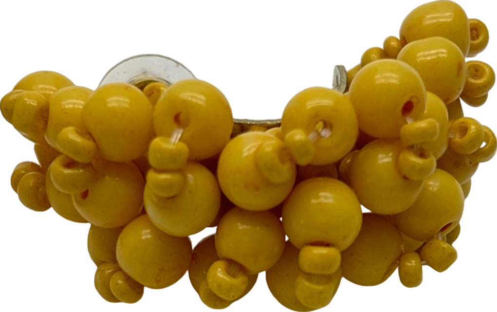 Yellow Beaded Earrings