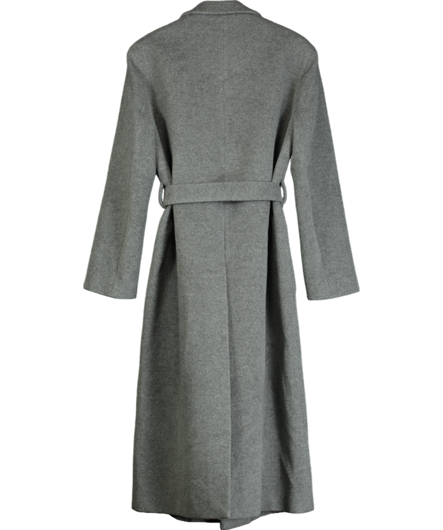 Marcela London Grey 100% Wool Jacket With Gold Buttons One Size