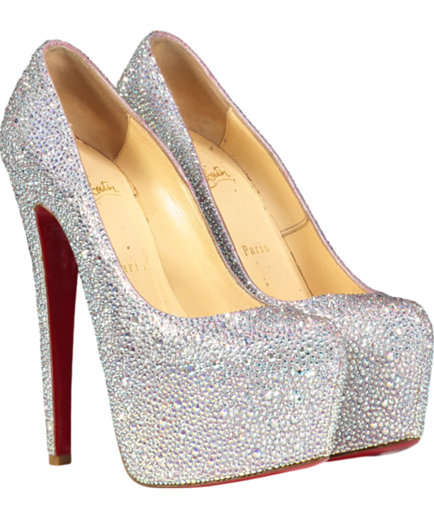 Christian Louboutin Crystal Burma Daffodile Strass 160 Pumps UK 4.5 EU 37.5 👠